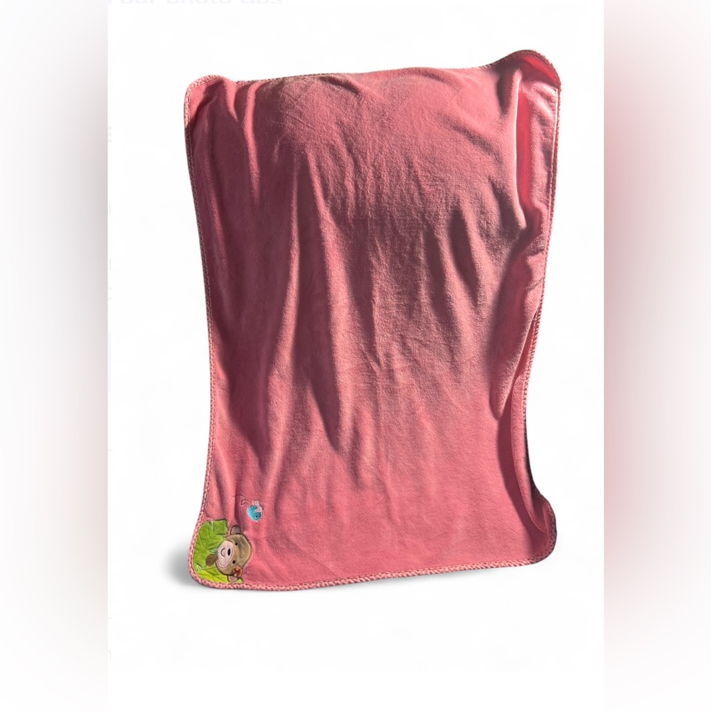 Adorable Pink Baby Blanket with Animal Design